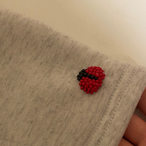 Embroidered lady bug Women's Shorts 🐞 - Picture 3 of 4